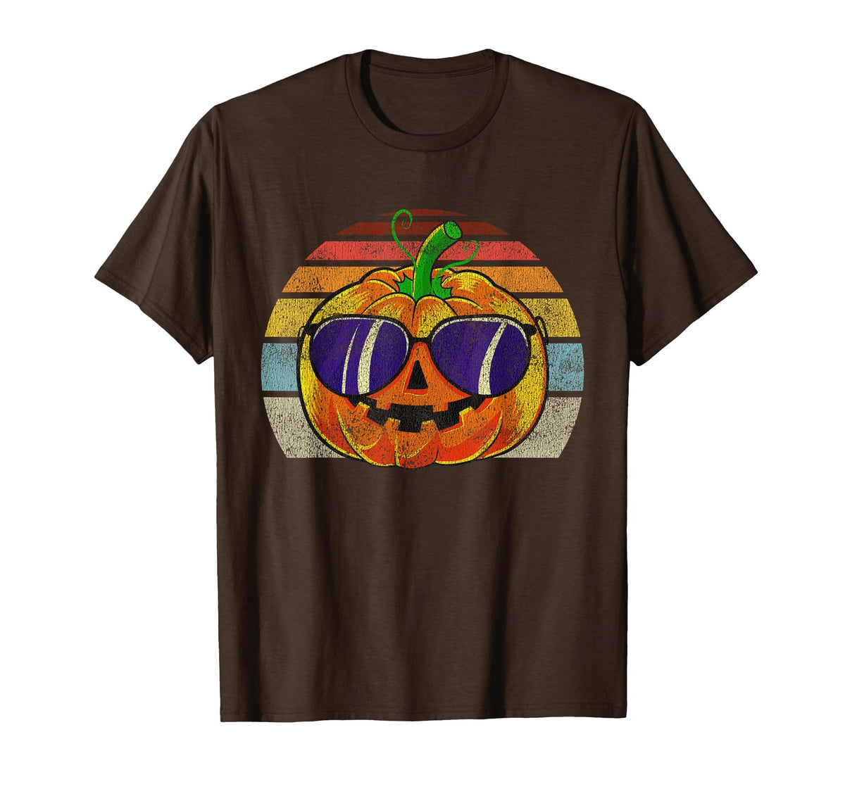 Cool Pumpkin Retro Style Halloween Vintage Women Men Kids T-Shirt