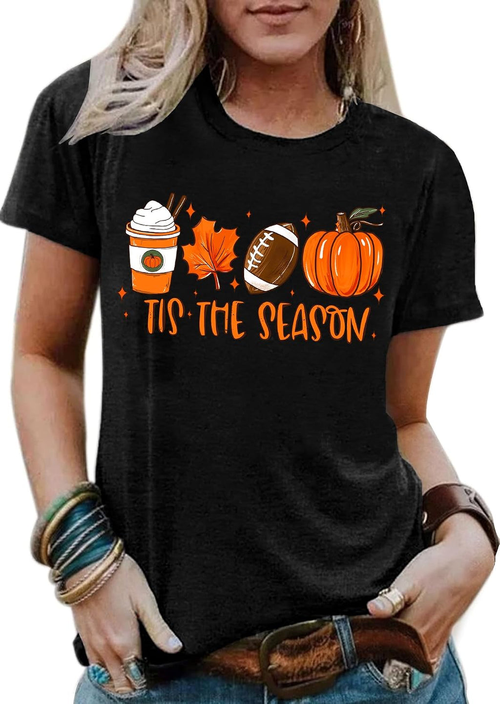 Halloween Shirts for Women Halloween Tis the Season Short Sleeve Shirt