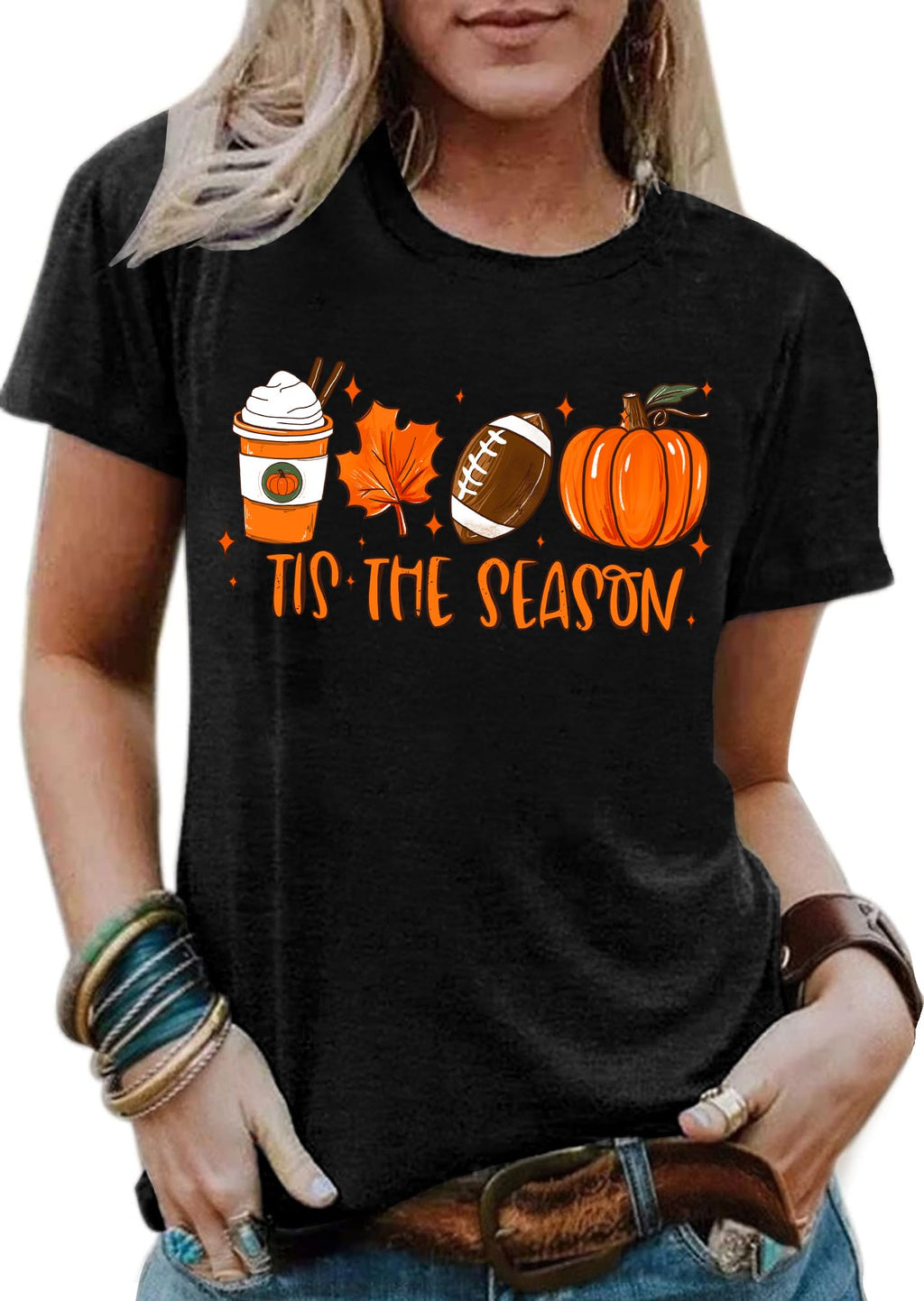 Halloween Shirts for Women Halloween Tis the Season Short Sleeve Shirt