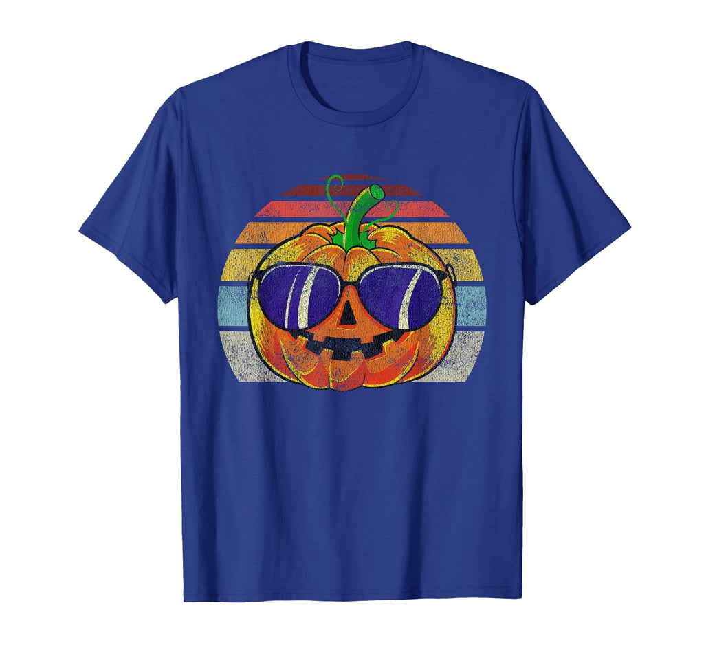 Cool Pumpkin Retro Style Halloween Vintage Women Men Kids T-Shirt
