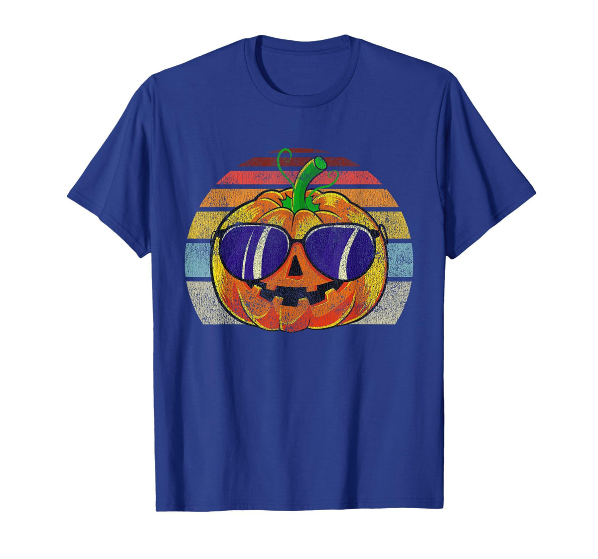 Cool Pumpkin Retro Style Halloween Vintage Women Men Kids T-Shirt