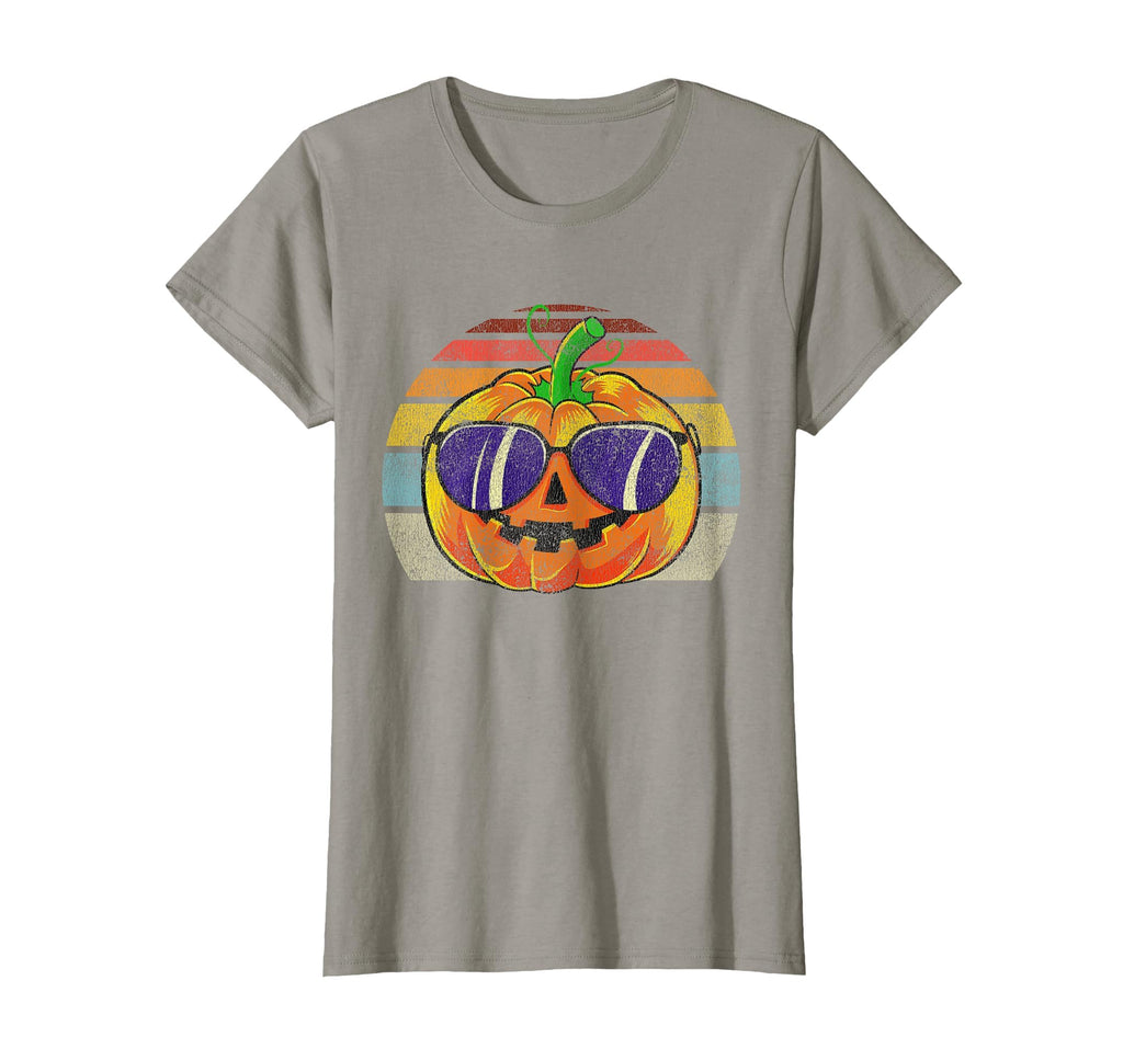 Cool Pumpkin Retro Style Halloween Vintage Women Men Kids T-Shirt