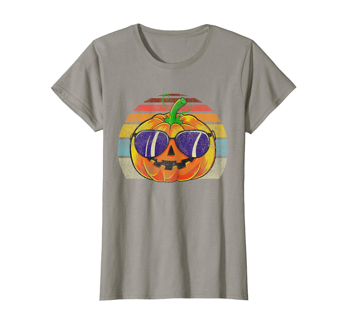 Cool Pumpkin Retro Style Halloween Vintage Women Men Kids T-Shirt