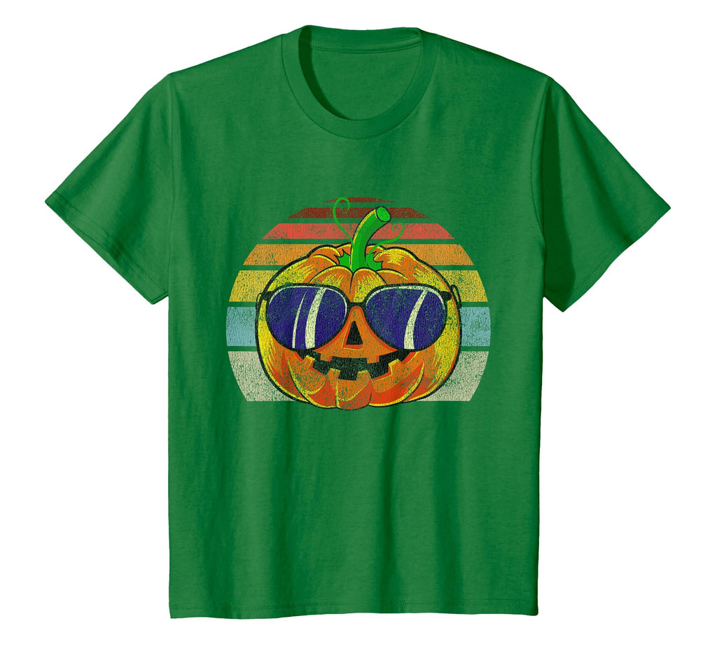 Cool Pumpkin Retro Style Halloween Vintage Women Men Kids T-Shirt