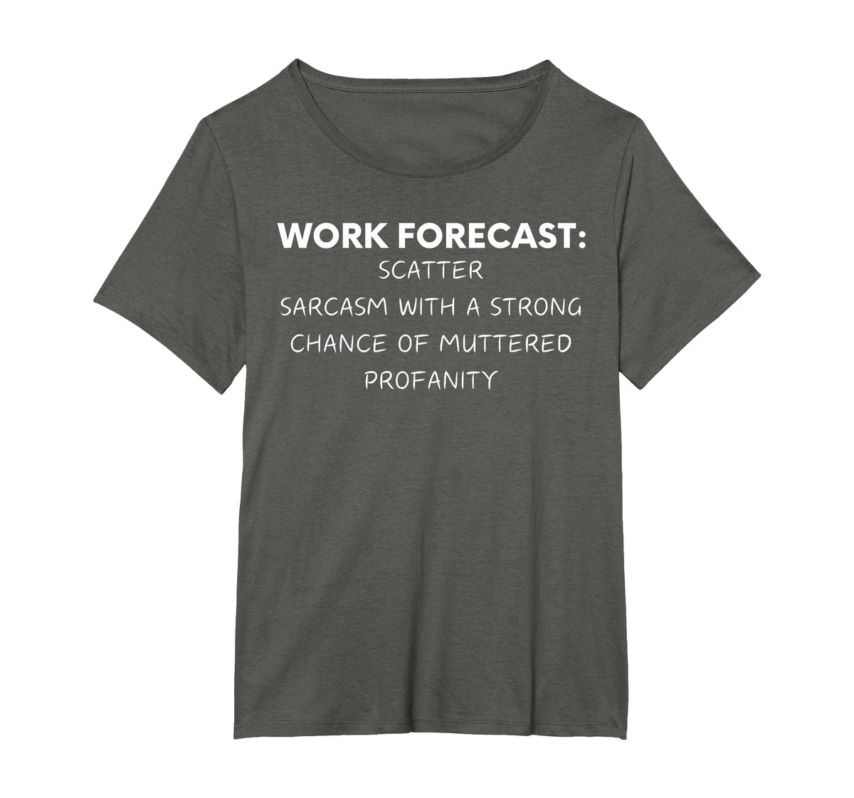 Funny Saying Work Forecast Sarcasm Gag Women Men Colleagues T-Shirt