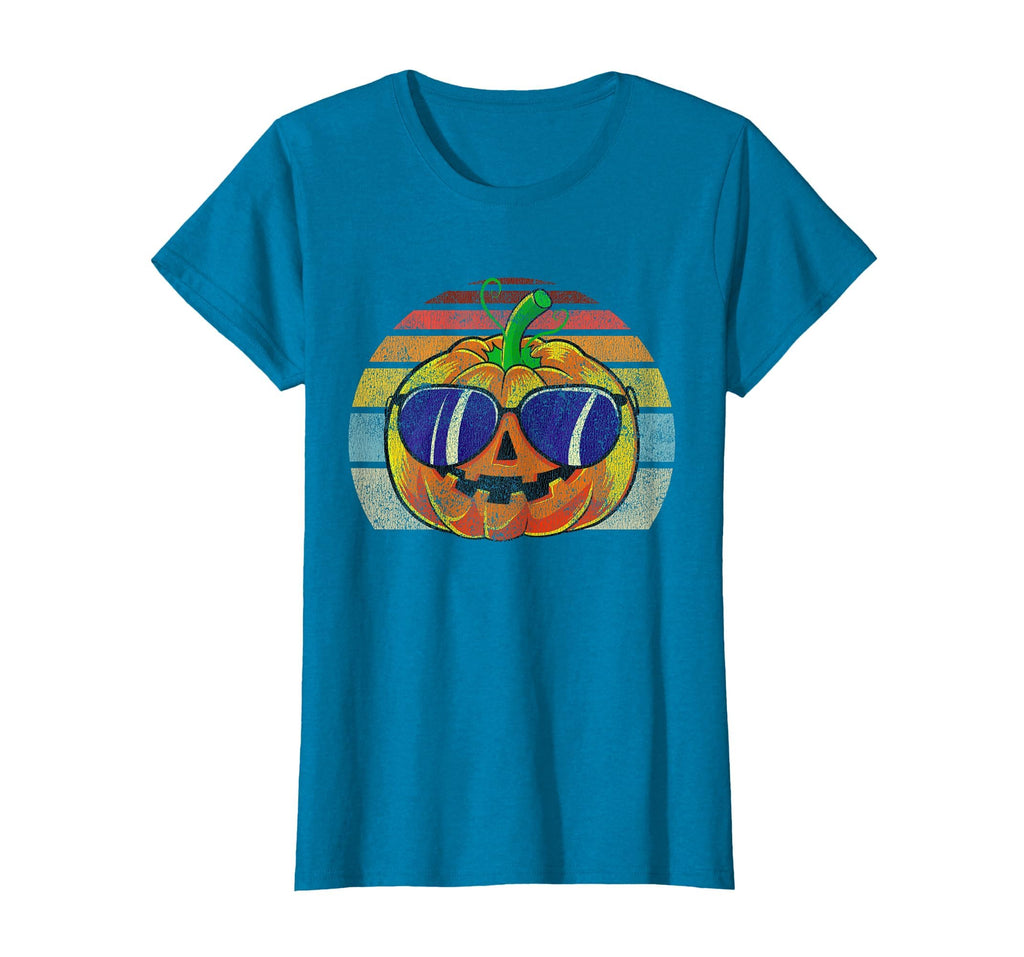 Cool Pumpkin Retro Style Halloween Vintage Women Men Kids T-Shirt