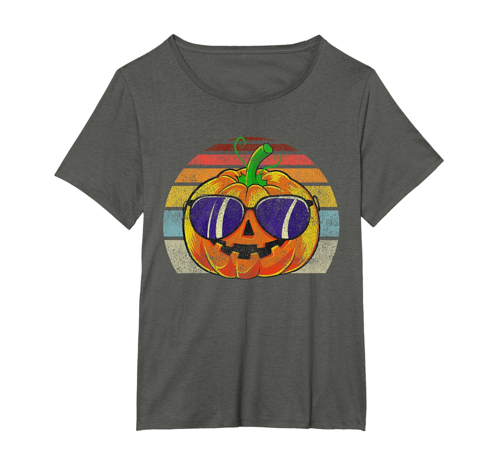 Cool Pumpkin Retro Style Halloween Vintage Women Men Kids T-Shirt