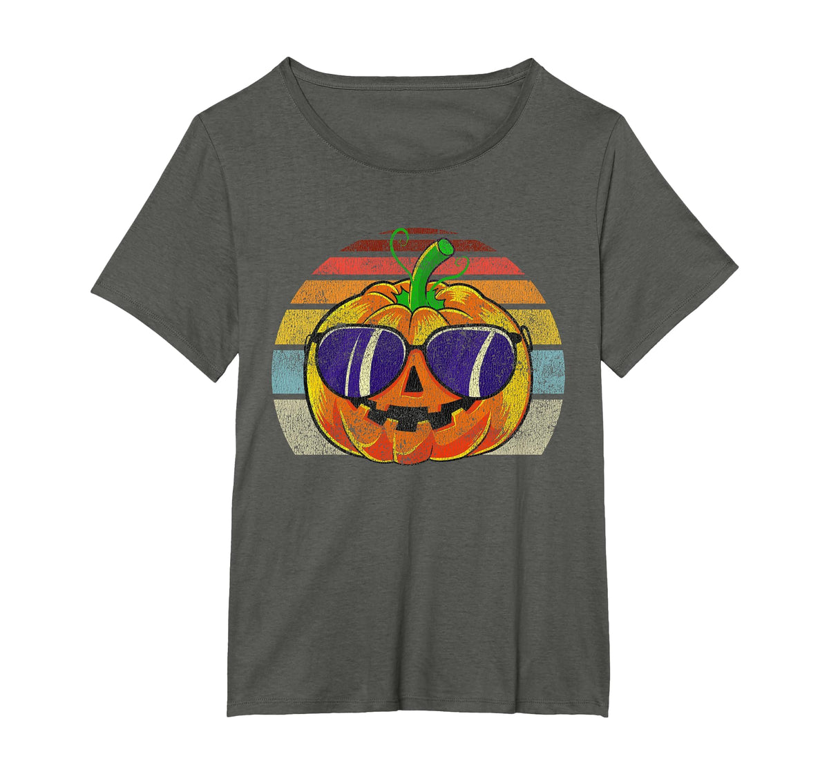 Cool Pumpkin Retro Style Halloween Vintage Women Men Kids T-Shirt