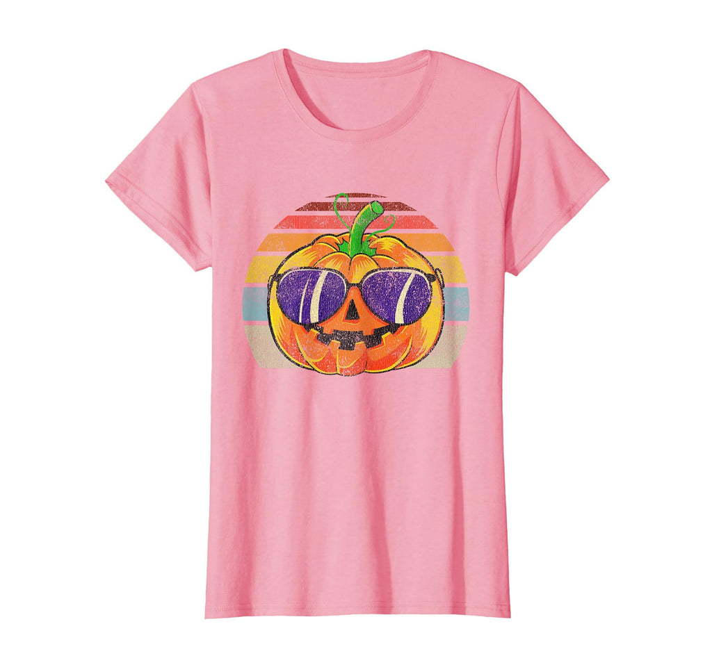 Cool Pumpkin Retro Style Halloween Vintage Women Men Kids T-Shirt