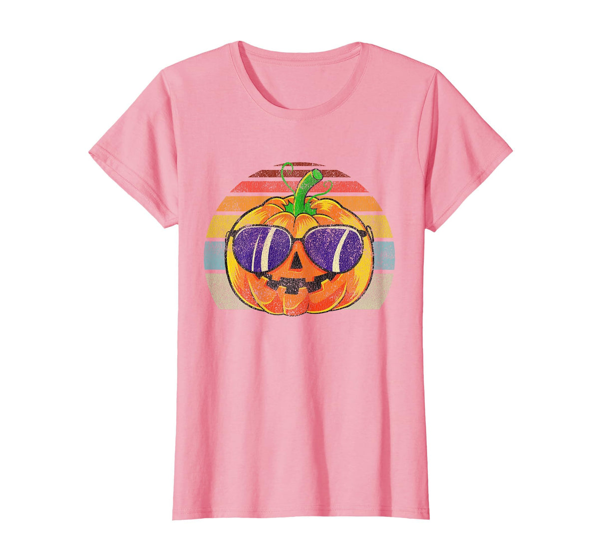 Cool Pumpkin Retro Style Halloween Vintage Women Men Kids T-Shirt