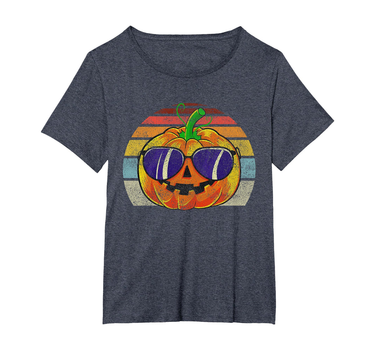 Cool Pumpkin Retro Style Halloween Vintage Women Men Kids T-Shirt