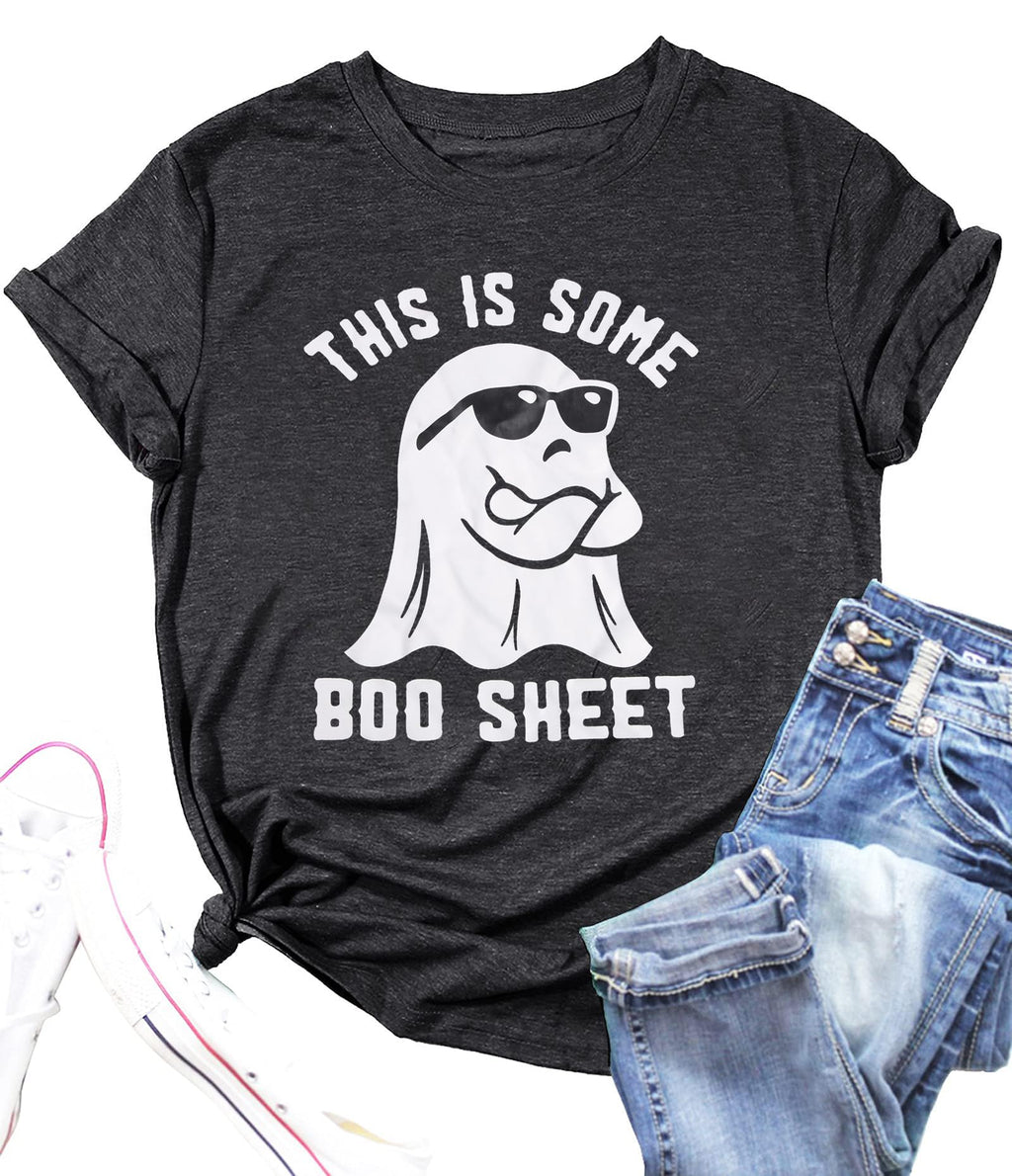 This is Some Boo Sheet Shirt for Women Halloween T-Shirt Spooky Season Tee