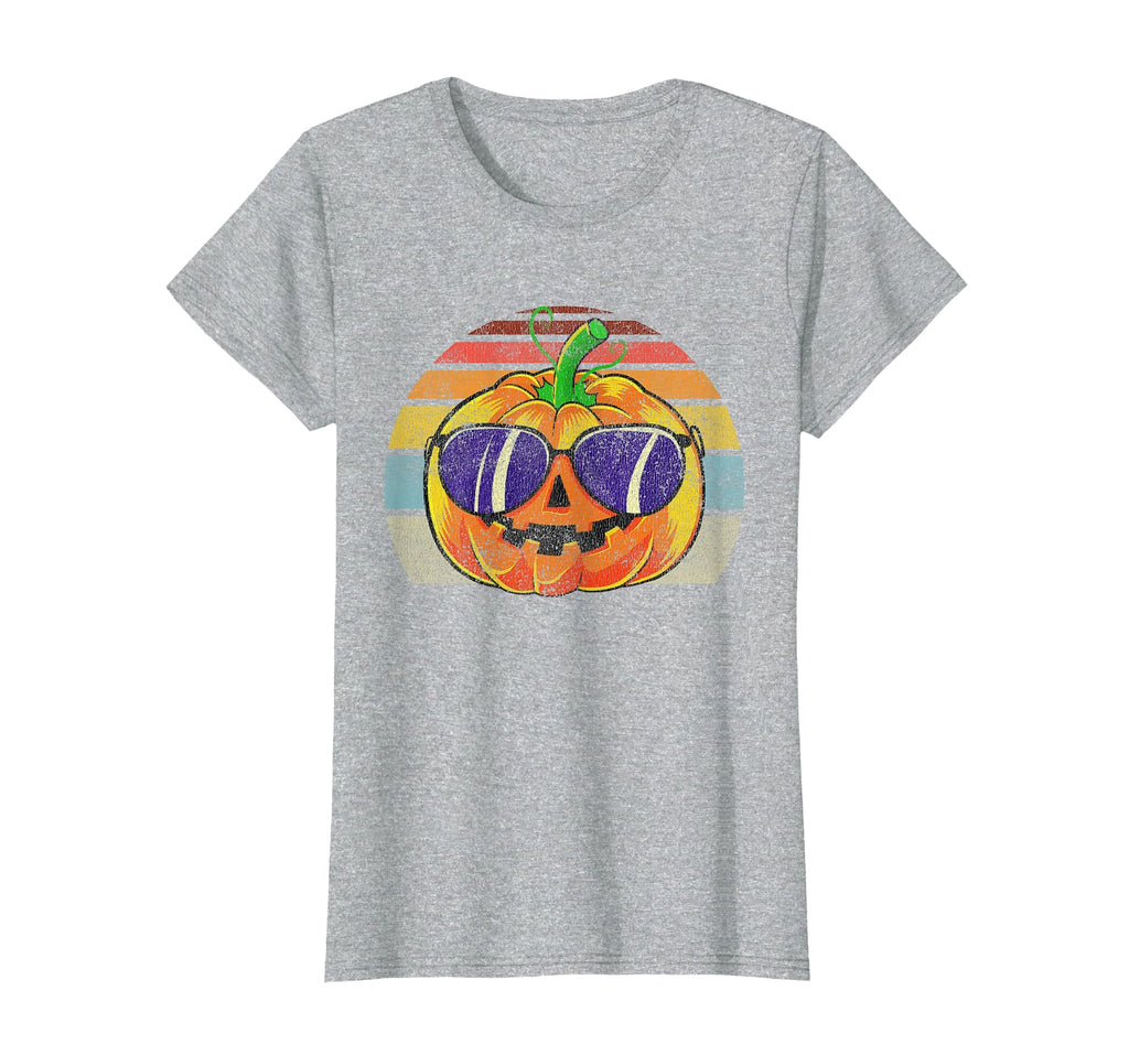 Cool Pumpkin Retro Style Halloween Vintage Women Men Kids T-Shirt