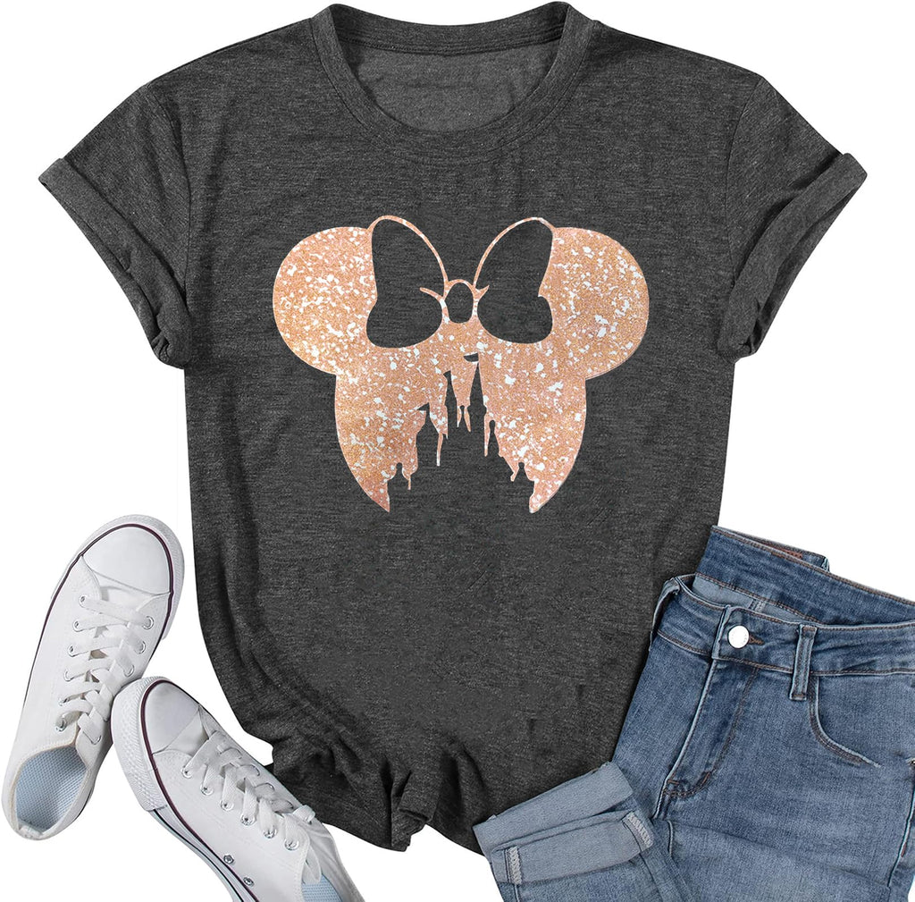 Magic Shirts for Women Cute Castle Graphic Vacation Tops