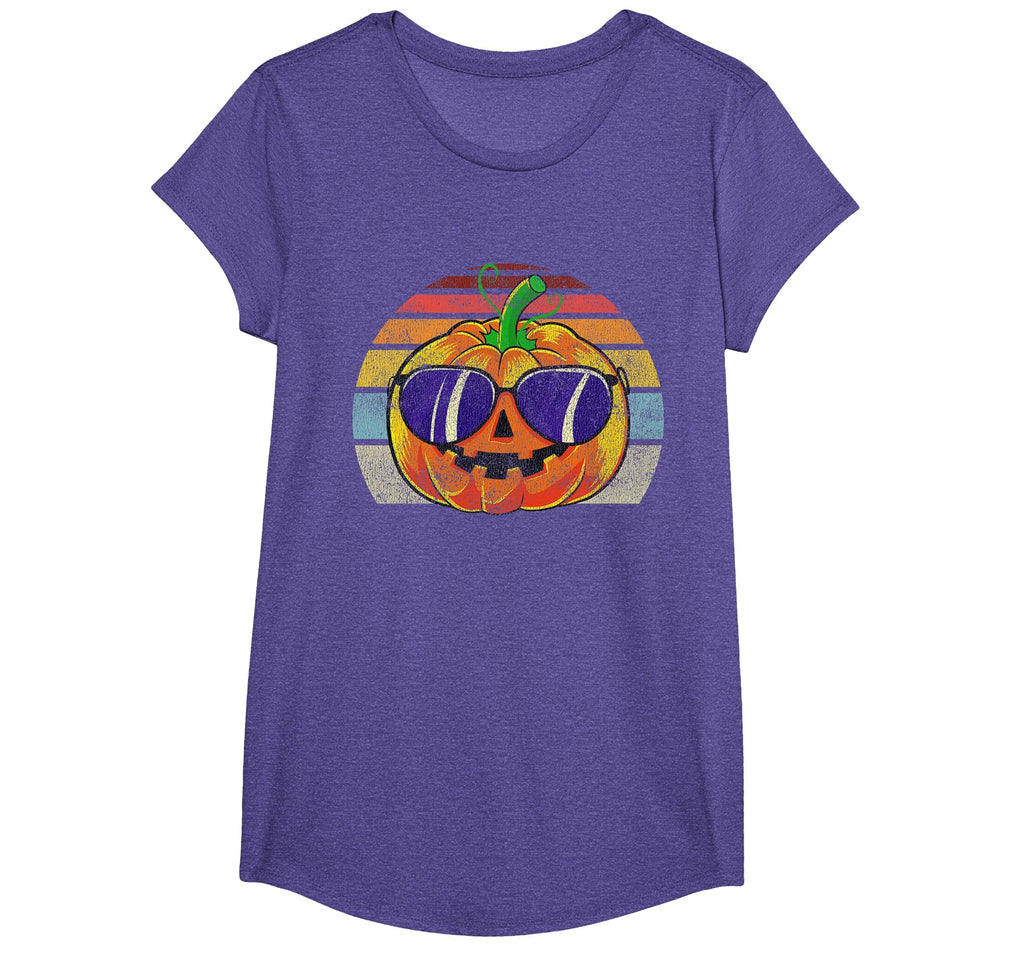 Cool Pumpkin Retro Style Halloween Vintage Women Men Kids T-Shirt