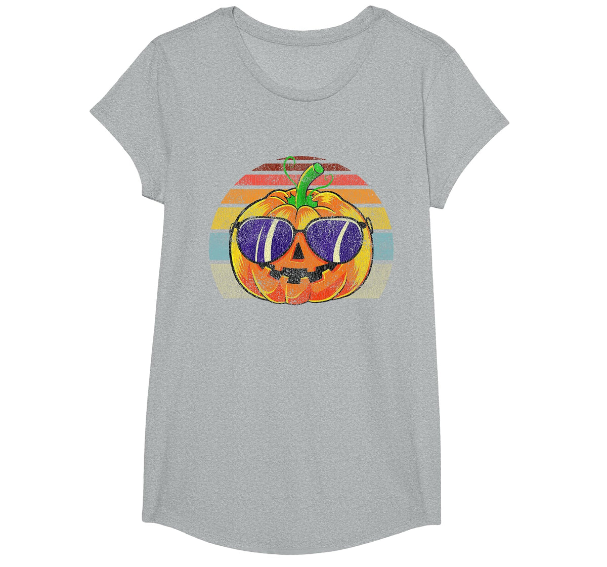Cool Pumpkin Retro Style Halloween Vintage Women Men Kids T-Shirt