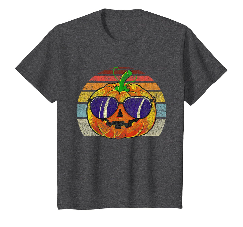 Cool Pumpkin Retro Style Halloween Vintage Women Men Kids T-Shirt