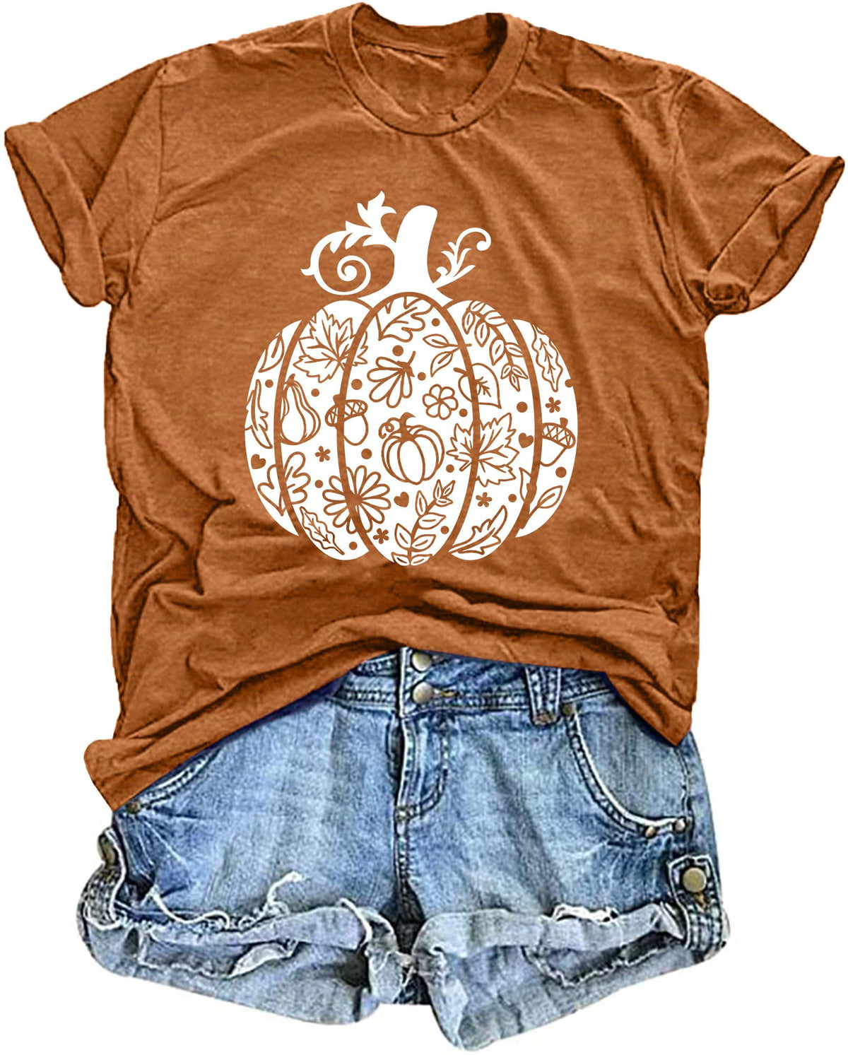 Halloween Pumpkin Shirt Women Leopard Graphic Tees Casual Fall Tops