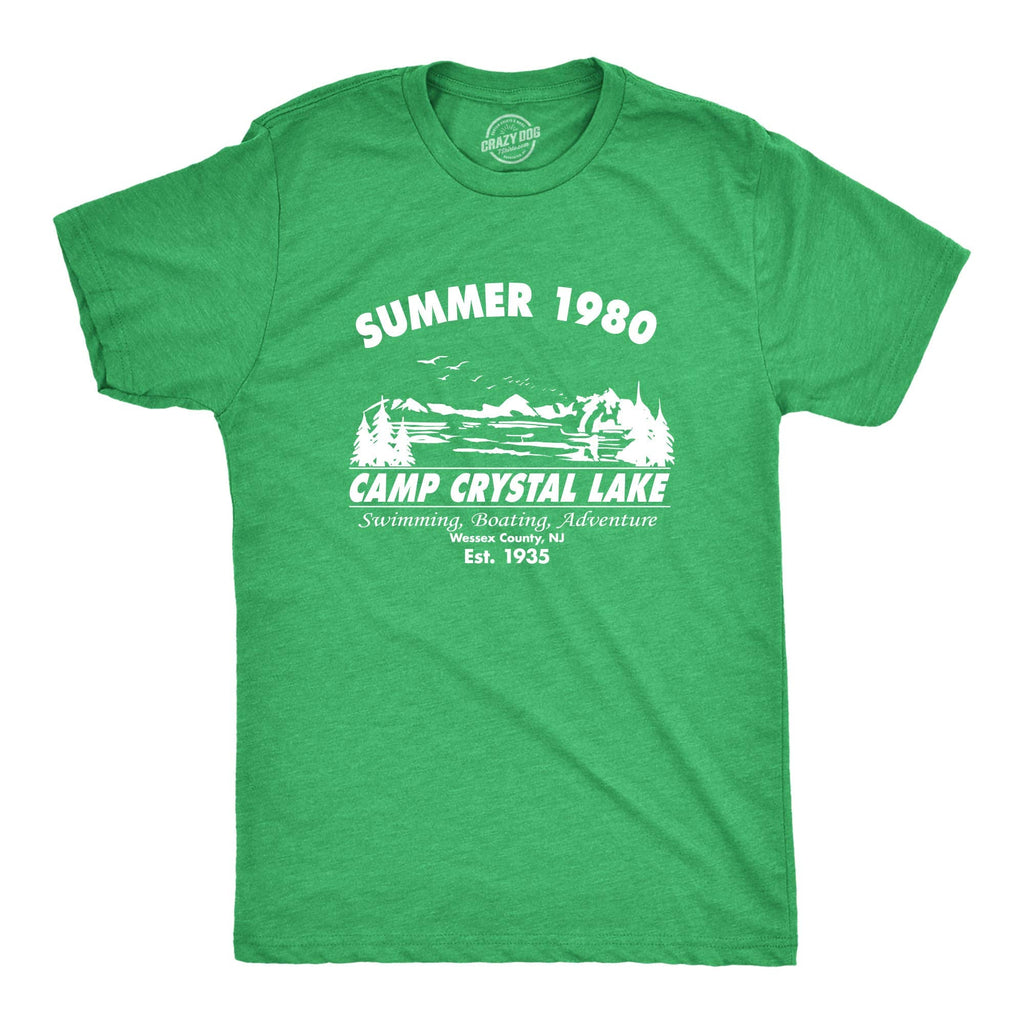 Summer 1980 Camp Funny 80s Horror Movie Tee for Men