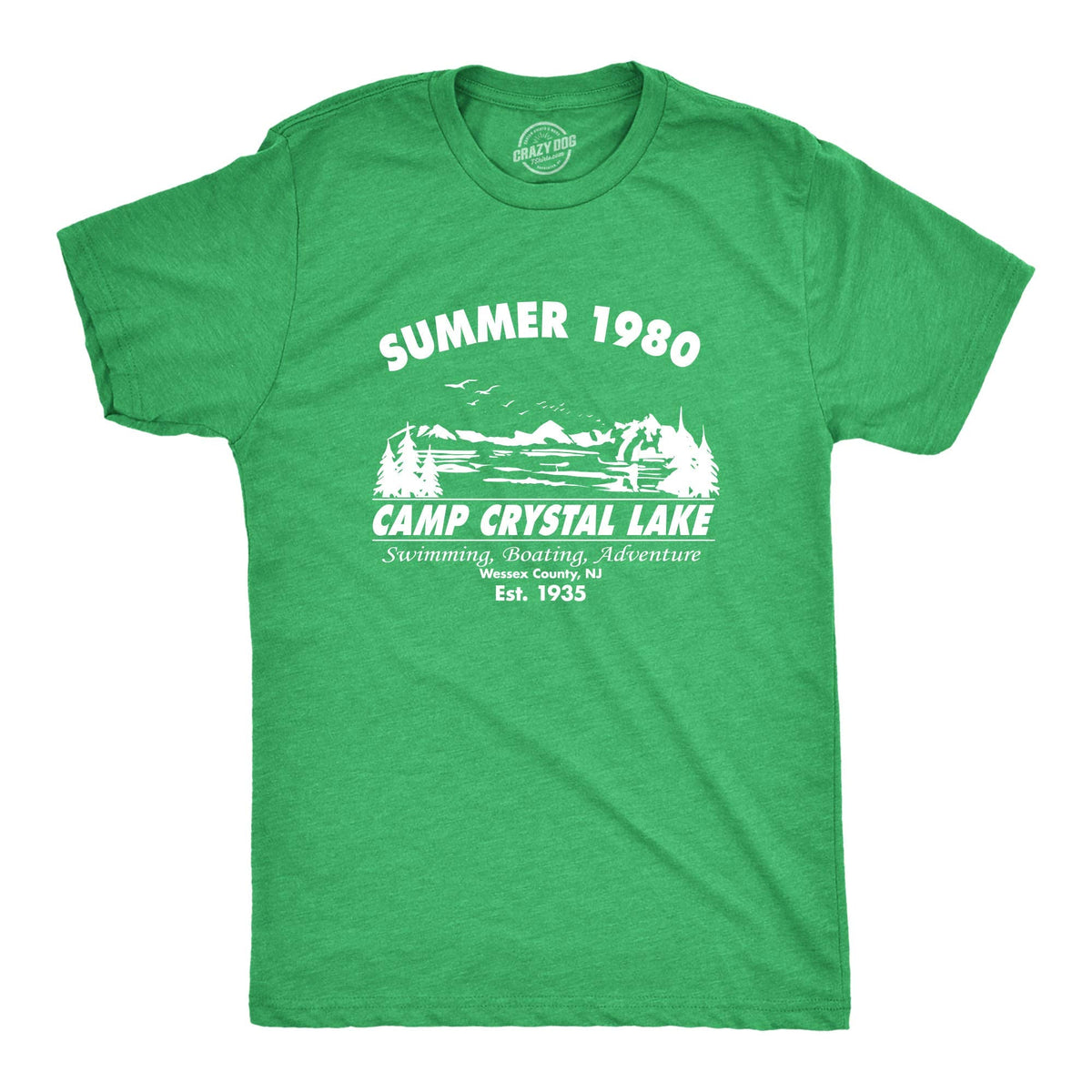 Summer 1980 Camp Funny 80s Horror Movie Tee for Men