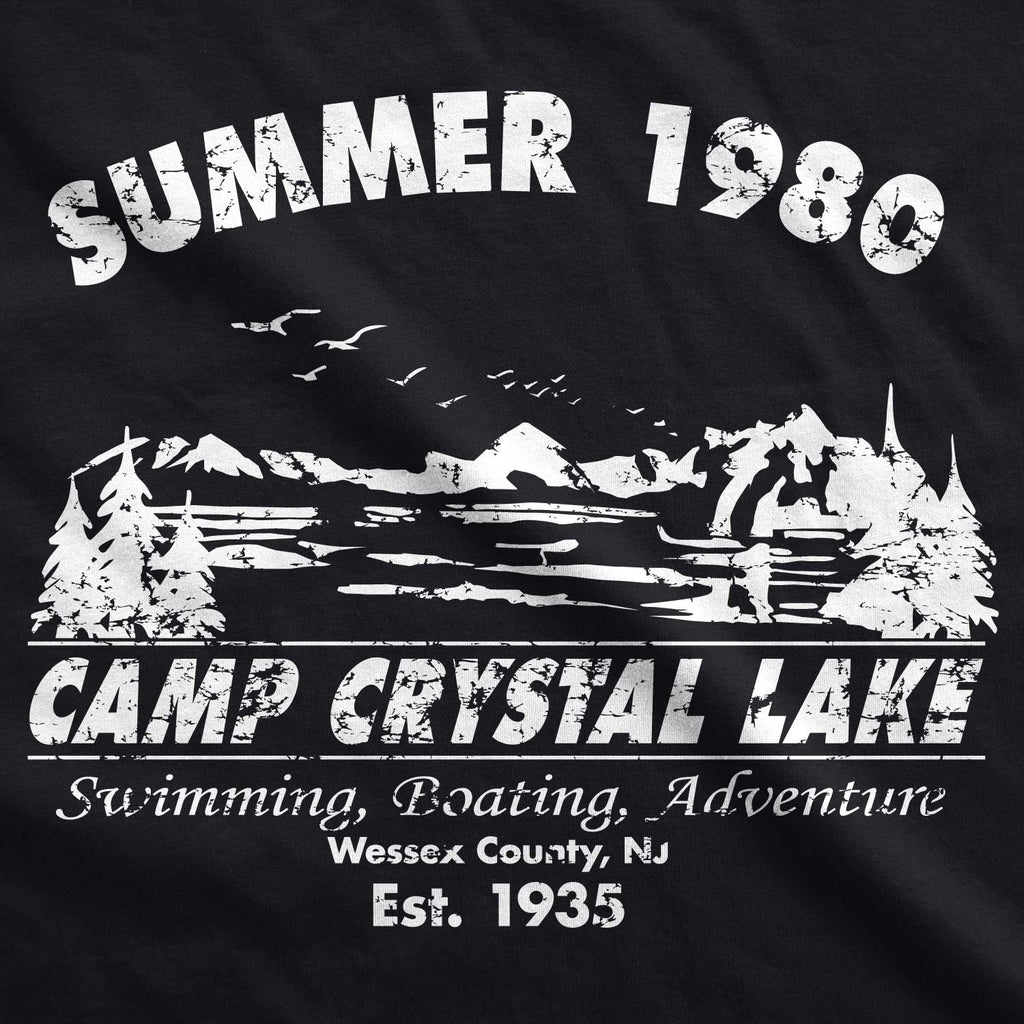 Summer 1980 Camp Funny 80s Horror Movie Tee for Men