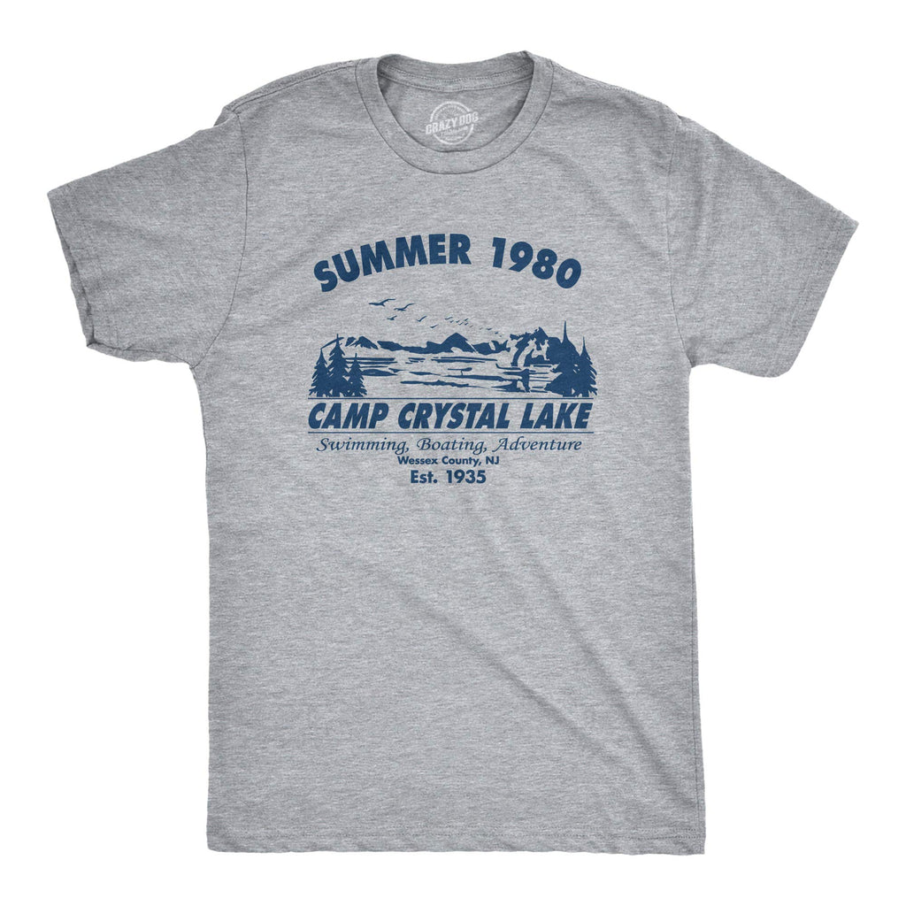 Summer 1980 Camp Funny 80s Horror Movie Tee for Men