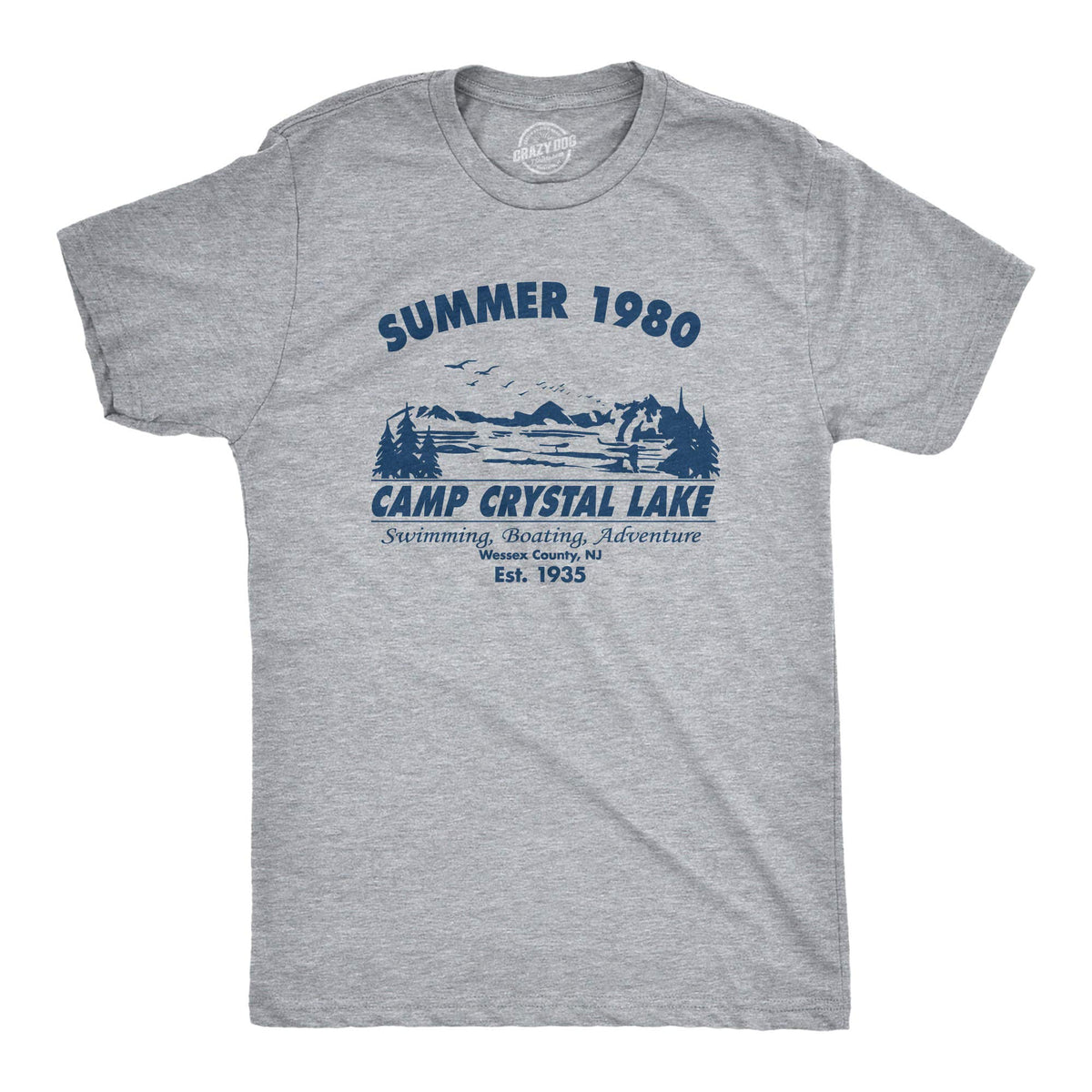 Summer 1980 Camp Funny 80s Horror Movie Tee for Men