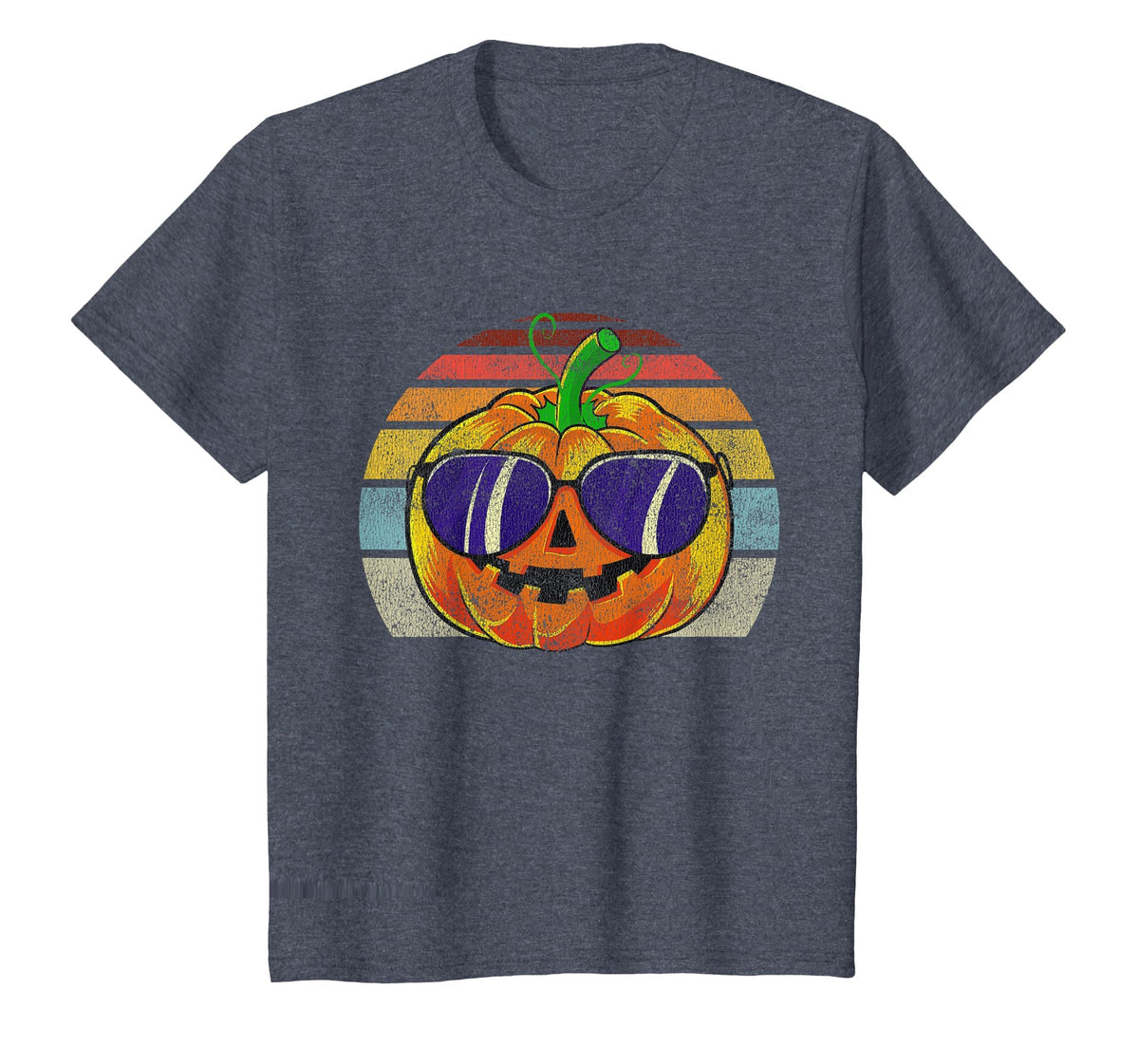 Cool Pumpkin Retro Style Halloween Vintage Women Men Kids T-Shirt