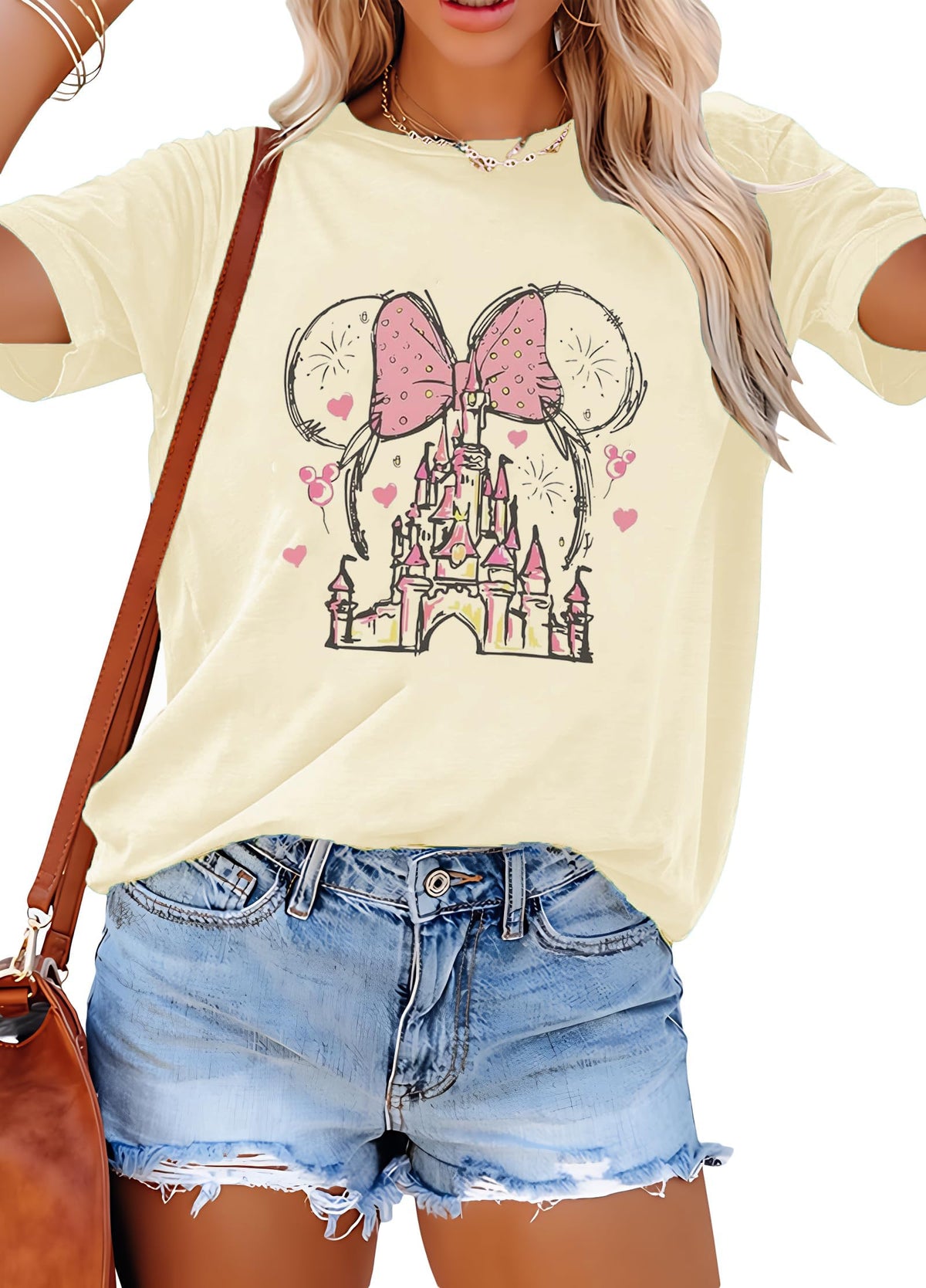 Magic Shirts for Women Cute Castle Graphic Vacation Tops