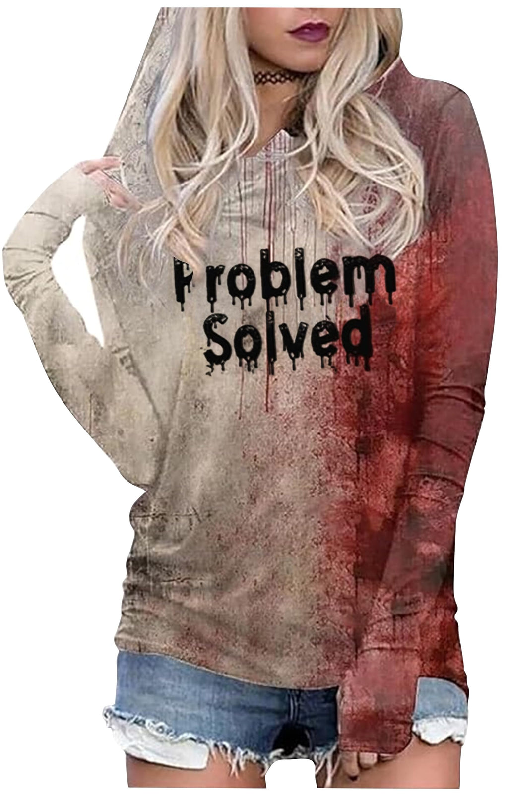 Hoodies Shirts for Women Early Fall Long Sleeve Tops Vintage Graphic Outfit