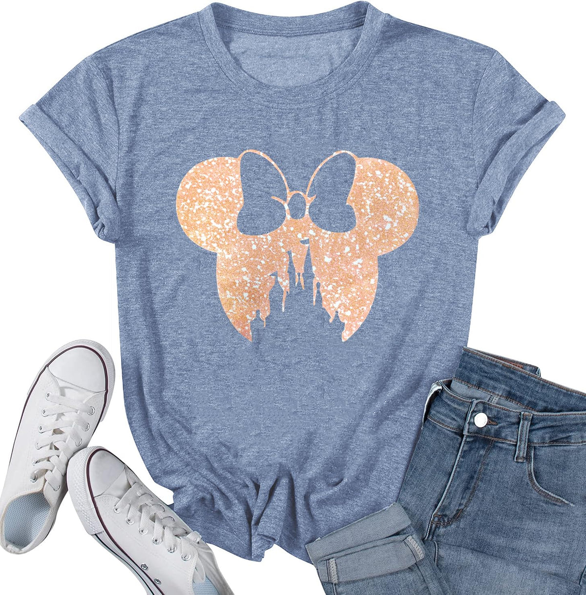 Magic Shirts for Women Cute Castle Graphic Vacation Tops