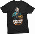 Halloween Horror Movie T-Shirt Pumpkin Carving Mens Tshirt Costume Party Tee Shirt