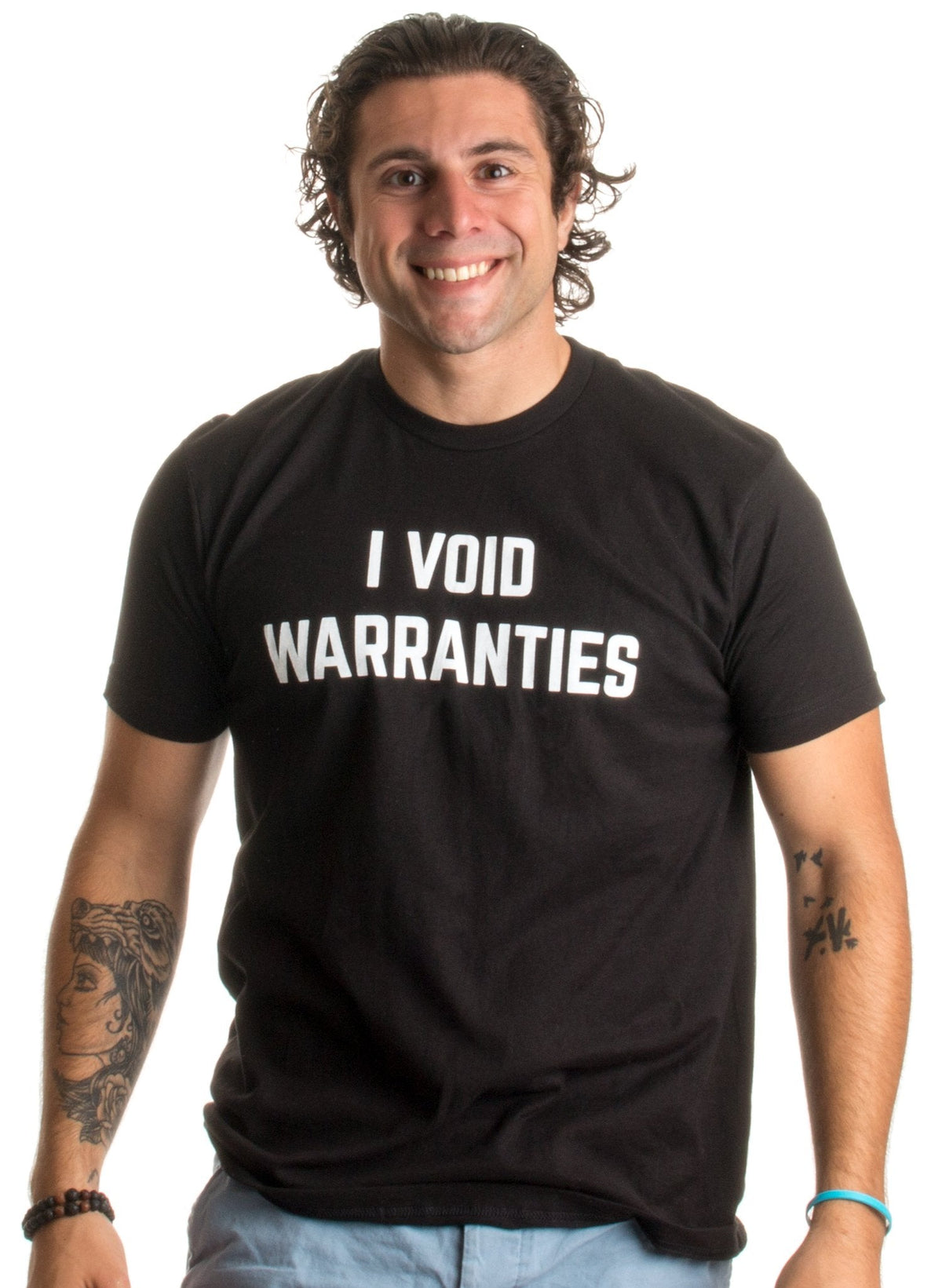 Ann Arbor Men Funny Mechanic T-Shirt I Void Warranties Novelty Gift Tee