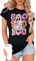 TORARY Halloween Shirts for Women Pumpkin Graphic Tees Fall Shirt
