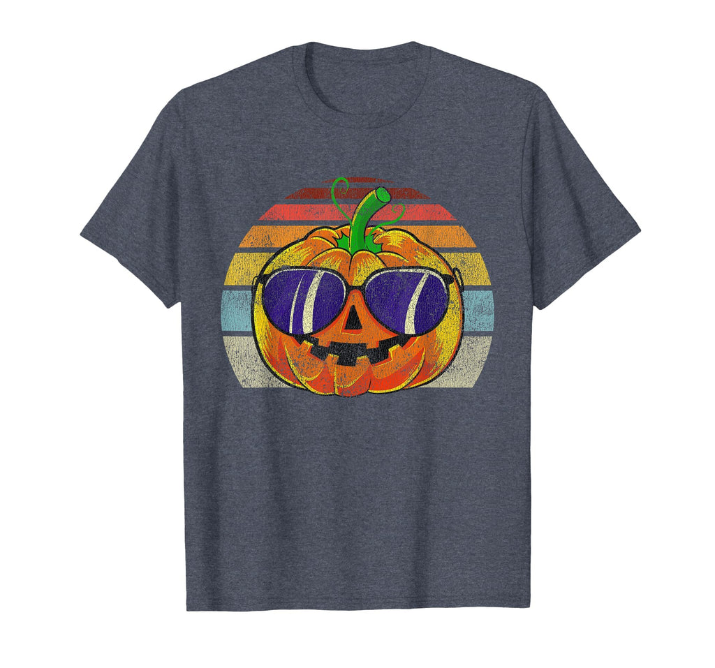 Cool Pumpkin Retro Style Halloween Vintage Women Men Kids T-Shirt