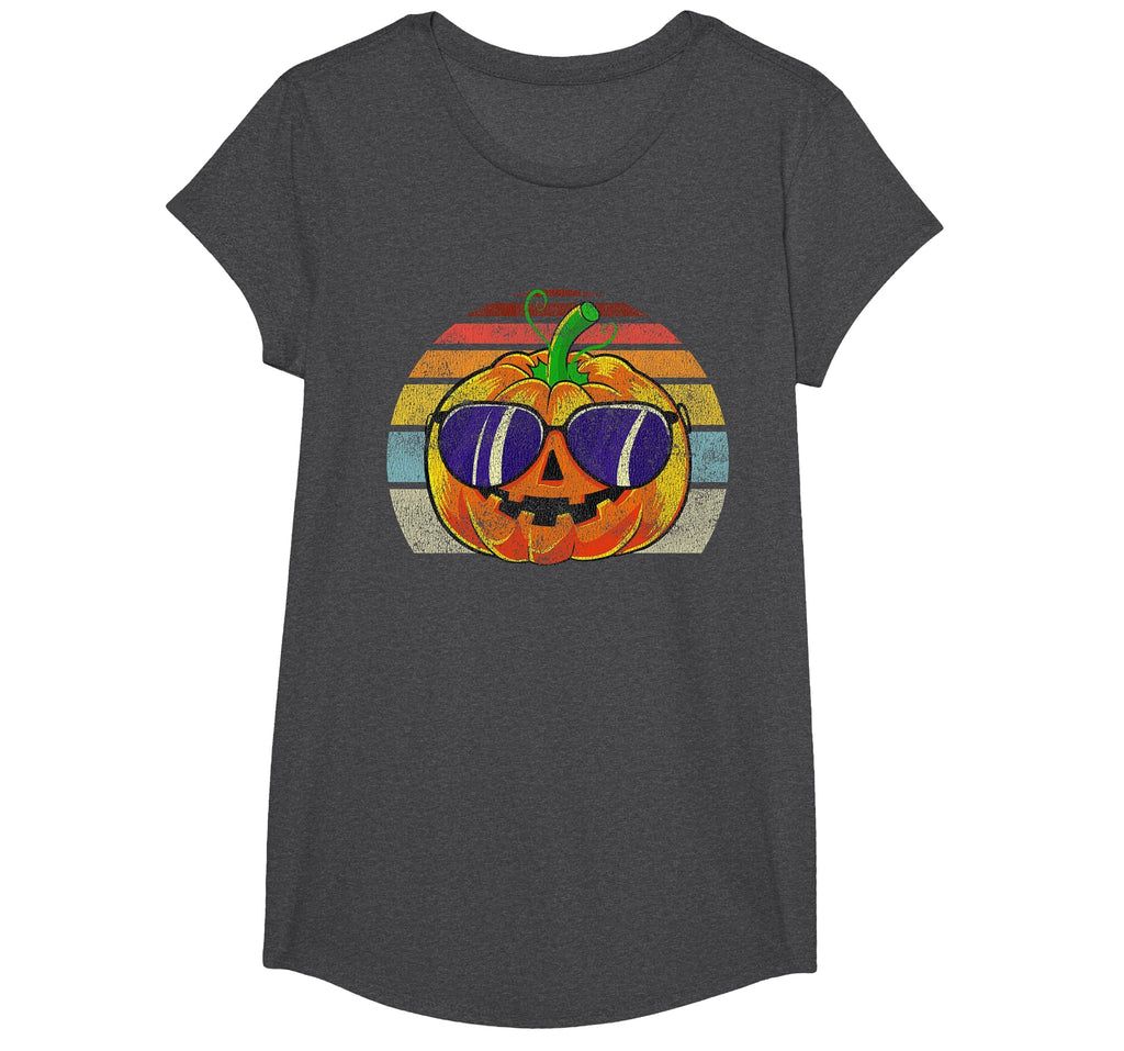 Cool Pumpkin Retro Style Halloween Vintage Women Men Kids T-Shirt
