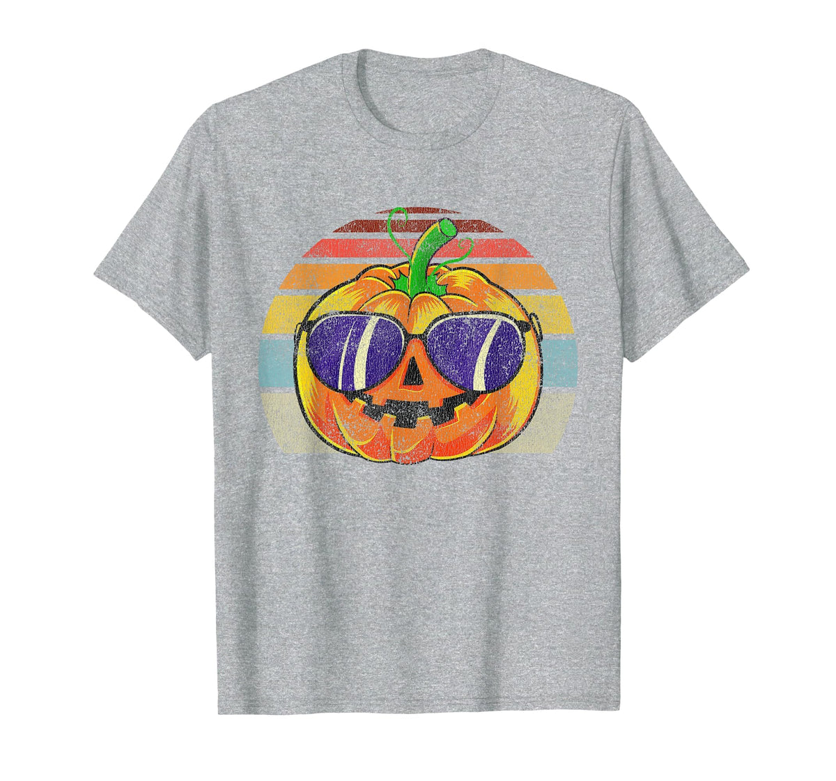 Cool Pumpkin Retro Style Halloween Vintage Women Men Kids T-Shirt