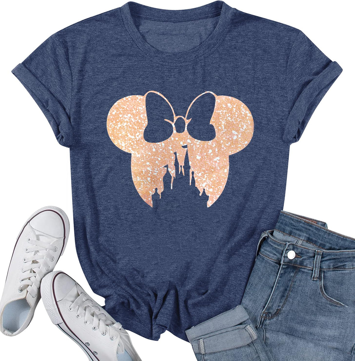 Magic Shirts for Women Cute Castle Graphic Vacation Tops