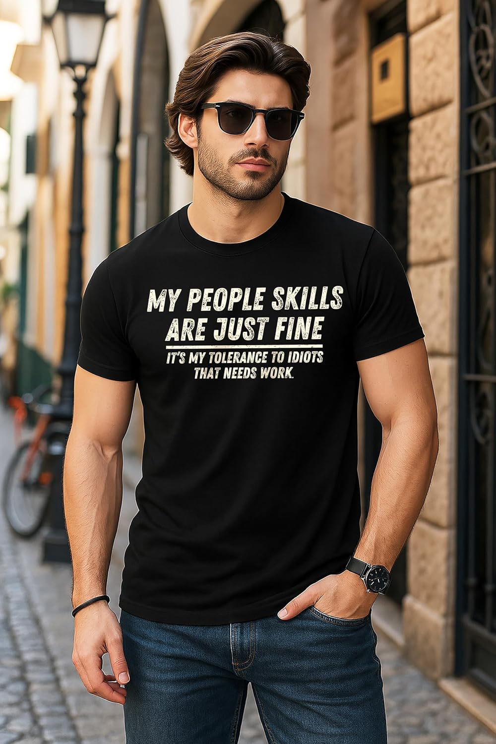 Funny Sarcastic Shirt – My People Skills are Just Fine Shirt – Humor Quote Tee