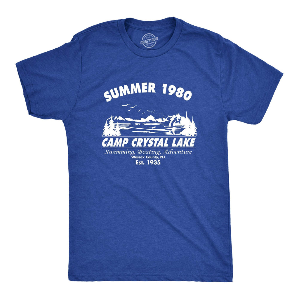 Summer 1980 Camp Funny 80s Horror Movie Tee for Men