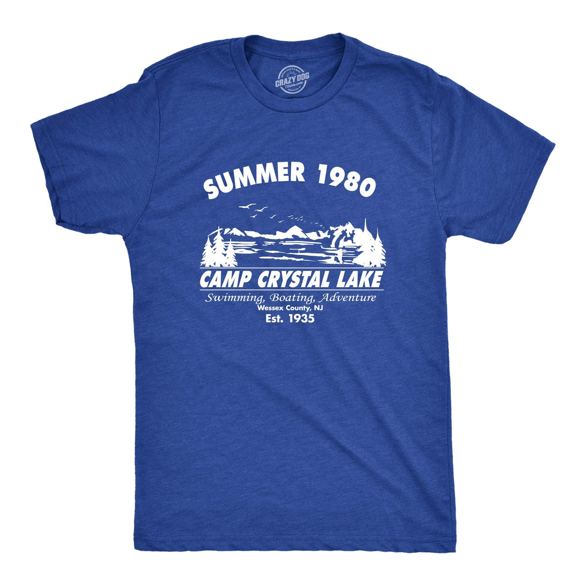 Summer 1980 Camp Funny 80s Horror Movie Tee for Men