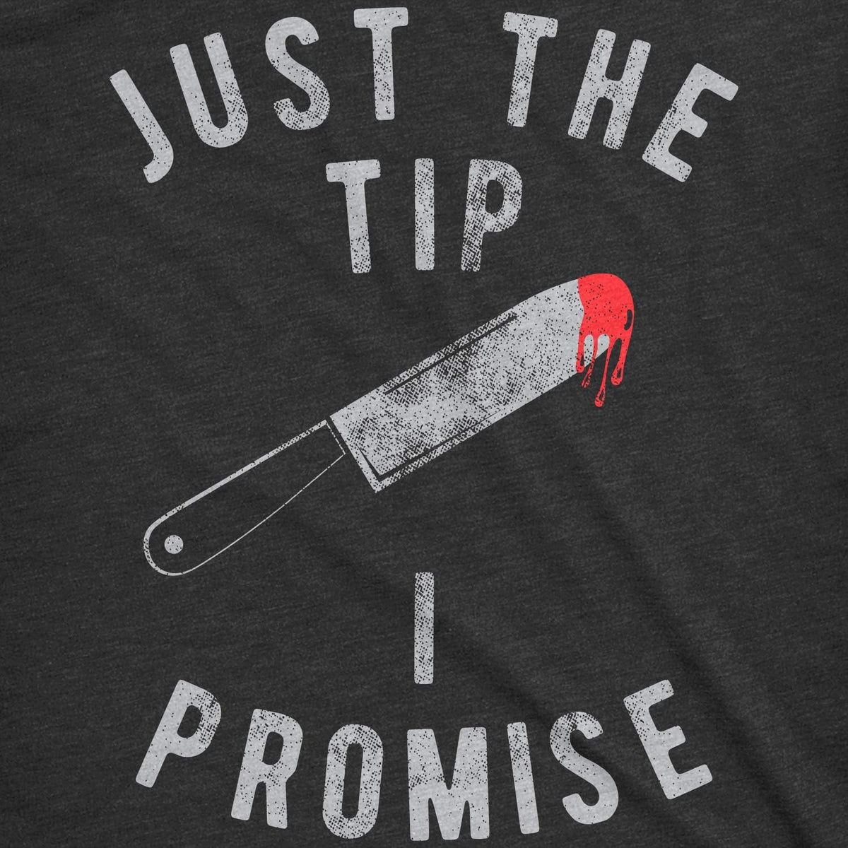 Mens Just The Tip I Promise Funny Halloween Sarcastic Novelty Tee