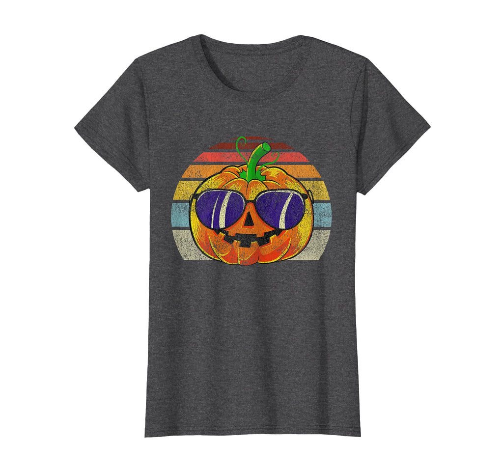 Cool Pumpkin Retro Style Halloween Vintage Women Men Kids T-Shirt