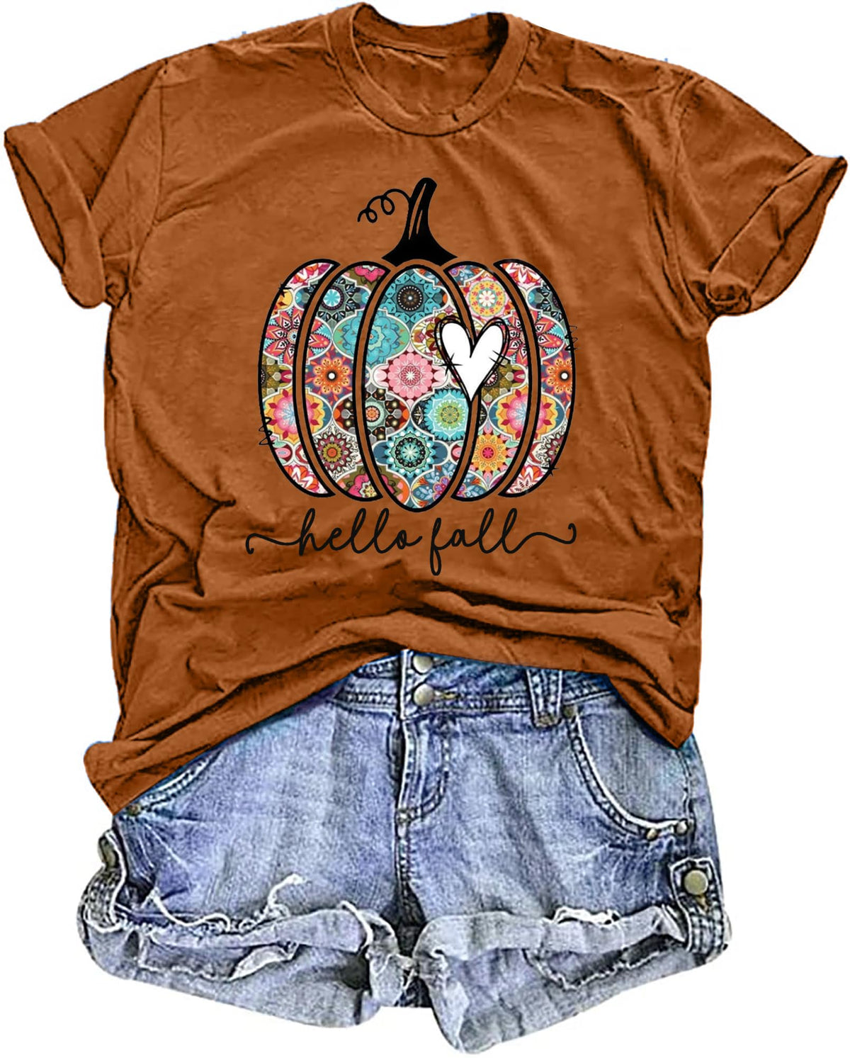 Halloween Pumpkin Shirt Women Leopard Graphic Tees Casual Fall Tops