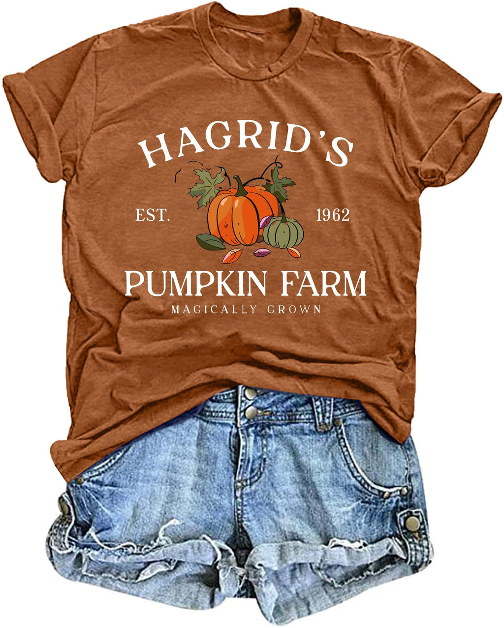 Halloween Pumpkin Shirt Women Leopard Graphic Tees Casual Fall Tops