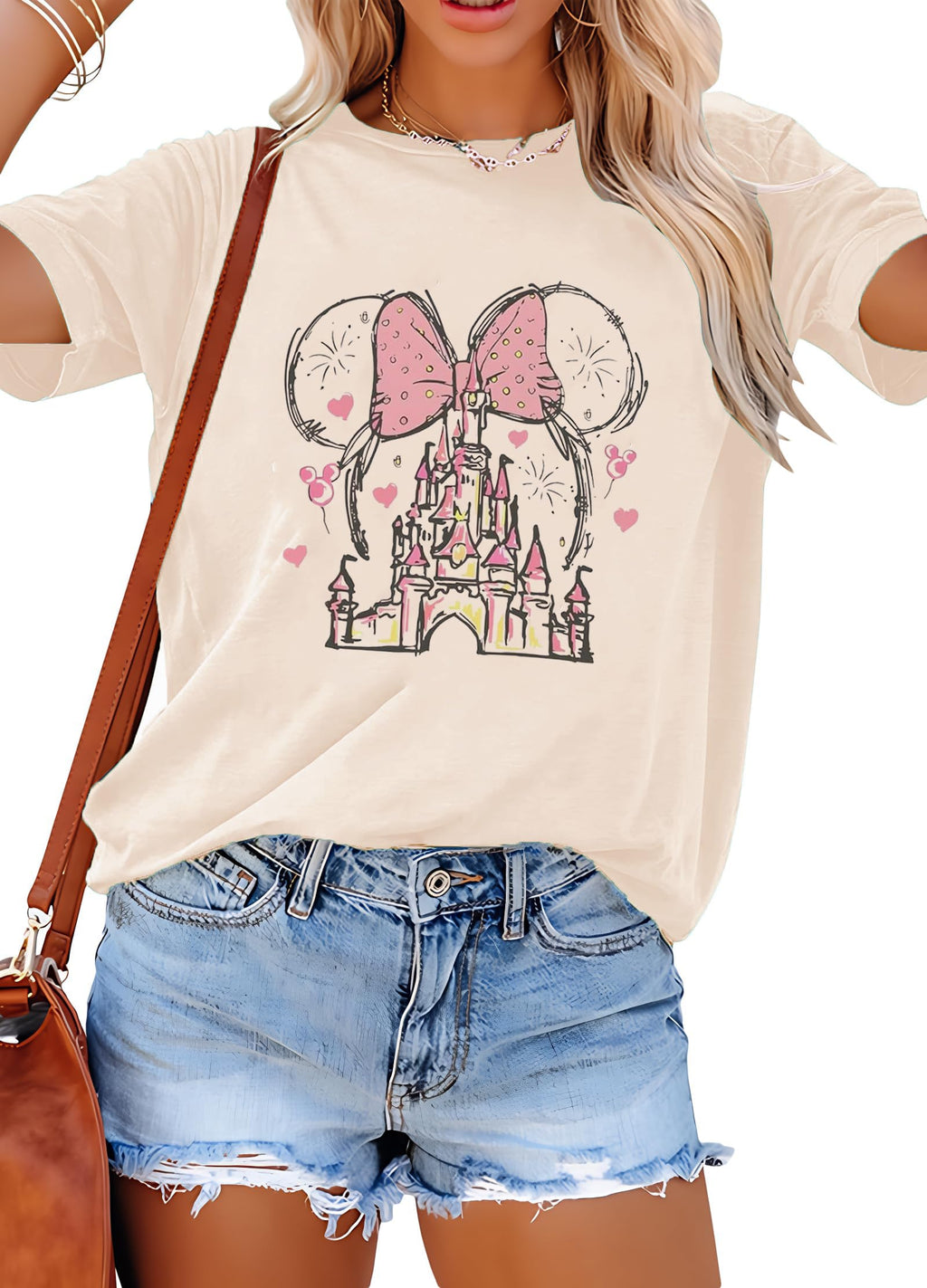 Magic Shirts for Women Cute Castle Graphic Vacation Tops