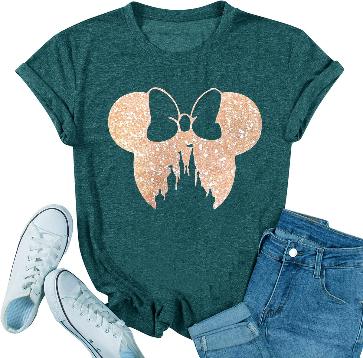 Magic Shirts for Women Cute Castle Graphic Vacation Tops