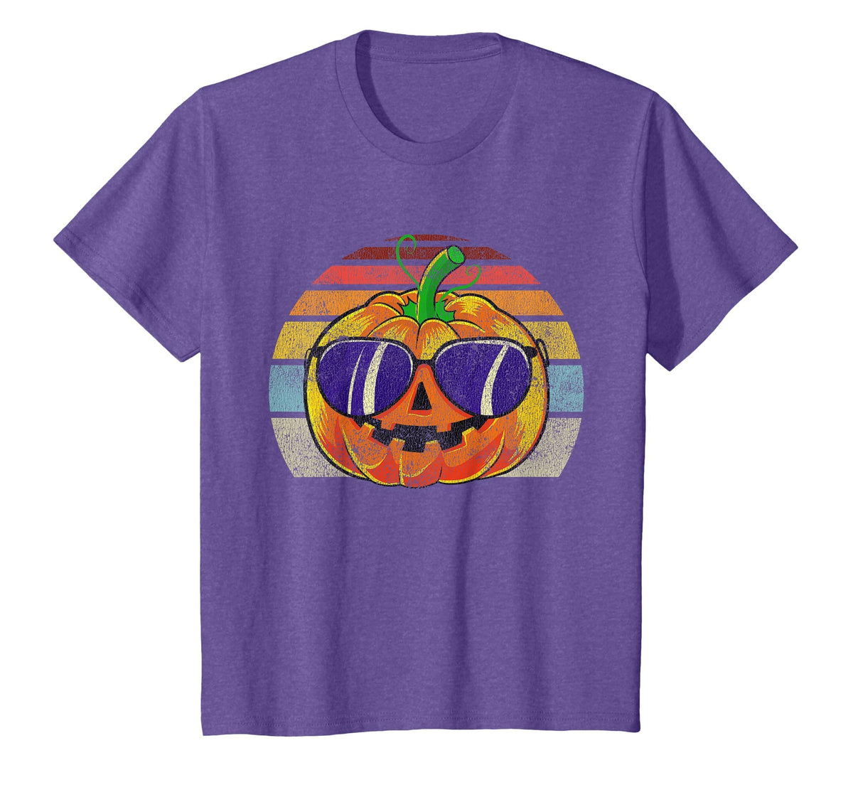 Cool Pumpkin Retro Style Halloween Vintage Women Men Kids T-Shirt