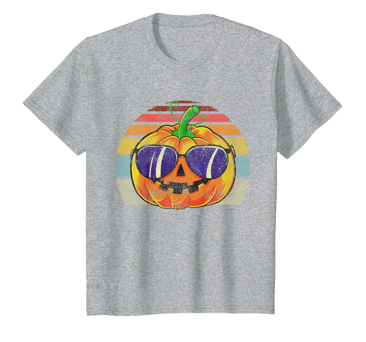 Cool Pumpkin Retro Style Halloween Vintage Women Men Kids T-Shirt