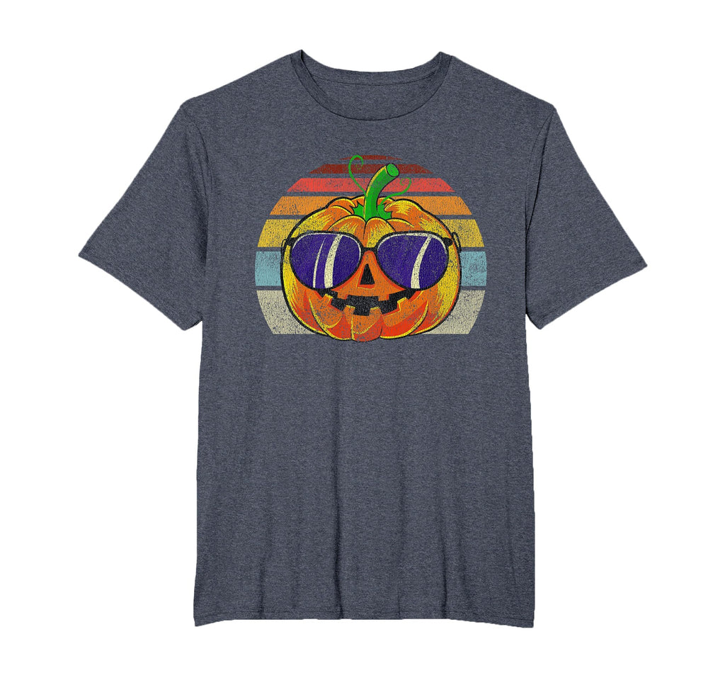 Cool Pumpkin Retro Style Halloween Vintage Women Men Kids T-Shirt